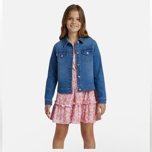 BCBG Girls Dress & Denim Jacket SET, Pink